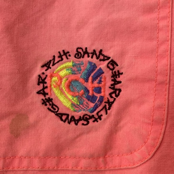 Vintage 80s Pacific Coast Highway Neon Anorak Windbreaker - XL - Picture 2 of 5